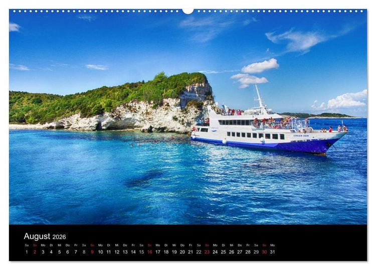 Produktbild: Von Korfu bis Antipaxos (Wandkalender 2026 DIN A2 quer), CALVENDO Monatskalender