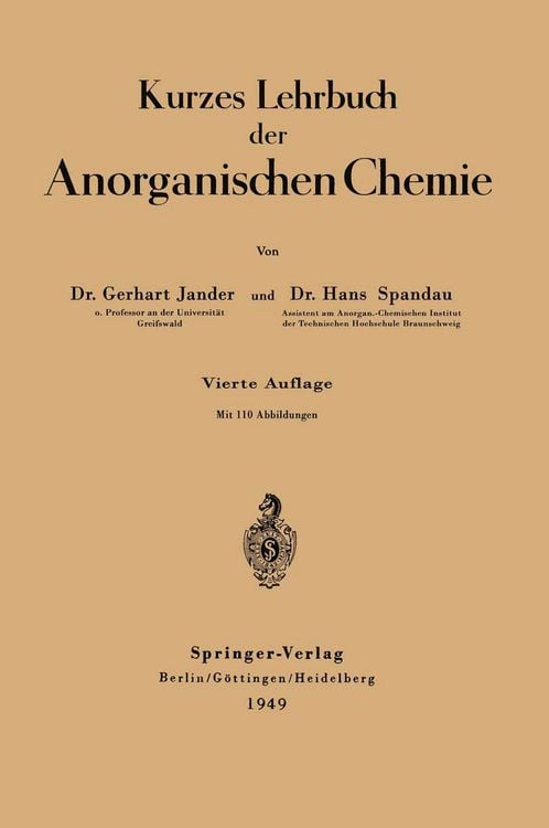 Produktbild: Kurzes Lehrbuch der Anorganischen Chemie