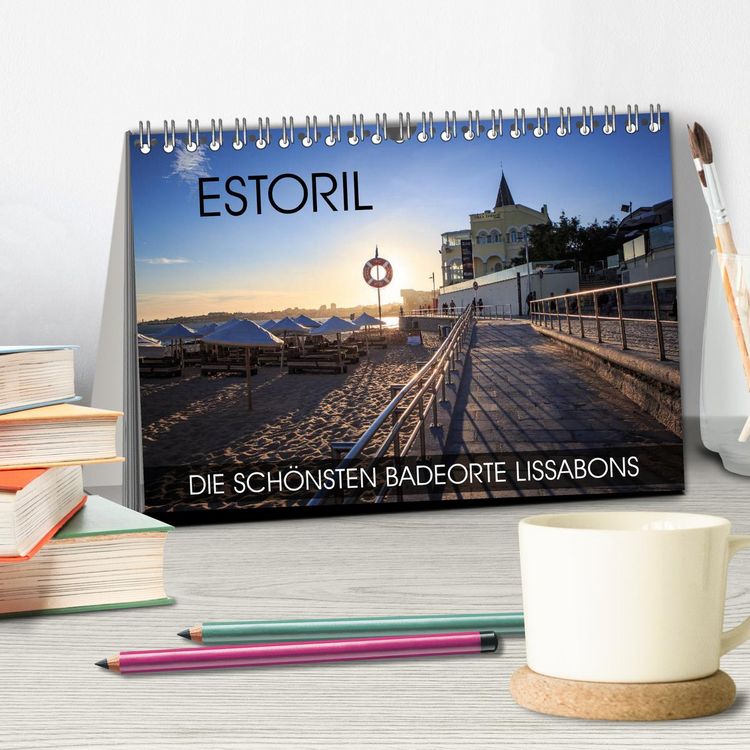 Produktbild: ESTORIL - die sch&ouml;nsten Badeorte Lissabons (Tischkalender 2026 DIN A5 quer), CALVENDO Monatskalender