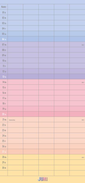 Produktbild: Familienplaner Regenbogen 2027
