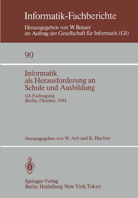 Produktbild: Informatik als Herausforderung an Schule und Ausbildung