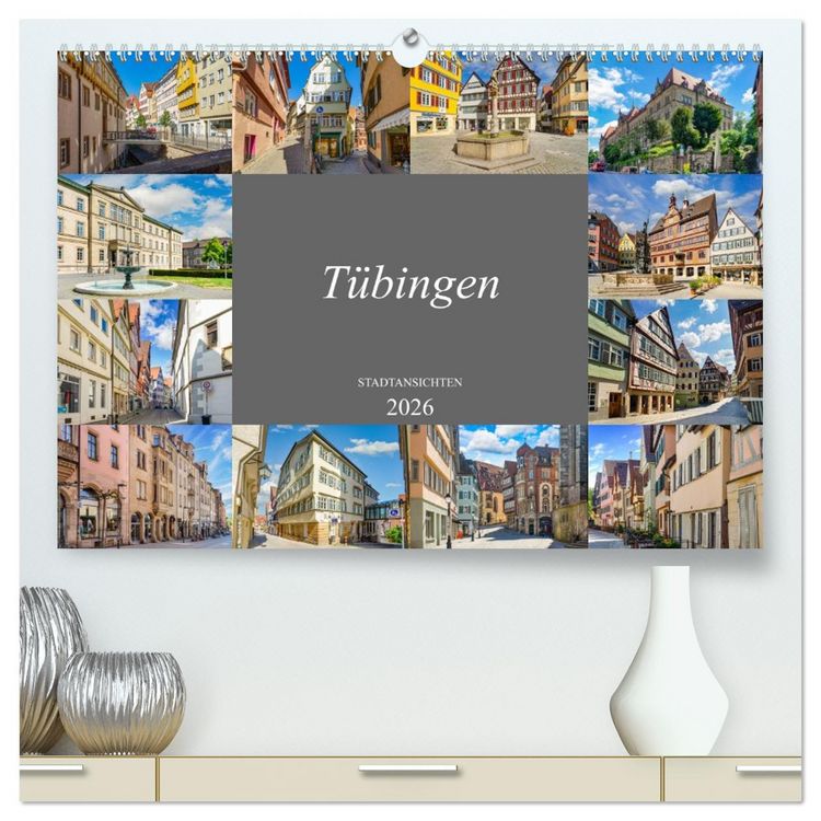 Produktbild: T&uuml;bingen Stadtansichten (hochwertiger Premium Wandkalender 2026 DIN A2 quer), Kunstdruck in Hochglanz