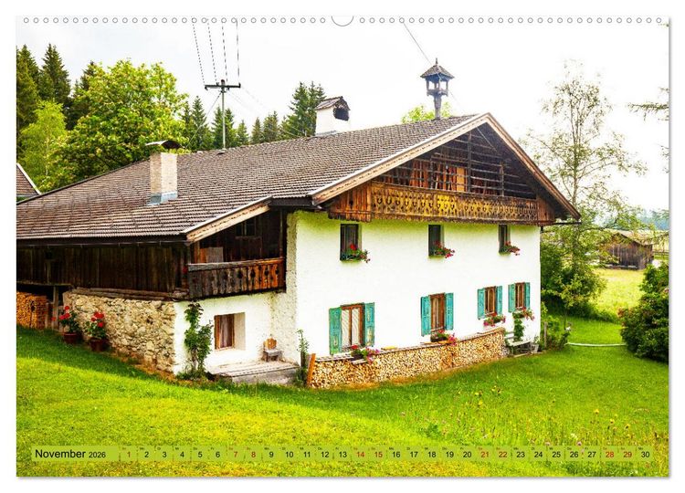 Produktbild: Historische Bauernh&auml;user im Tiroler Leutaschtal (Wandkalender 2026 DIN A2 quer), CALVENDO Monatskalender