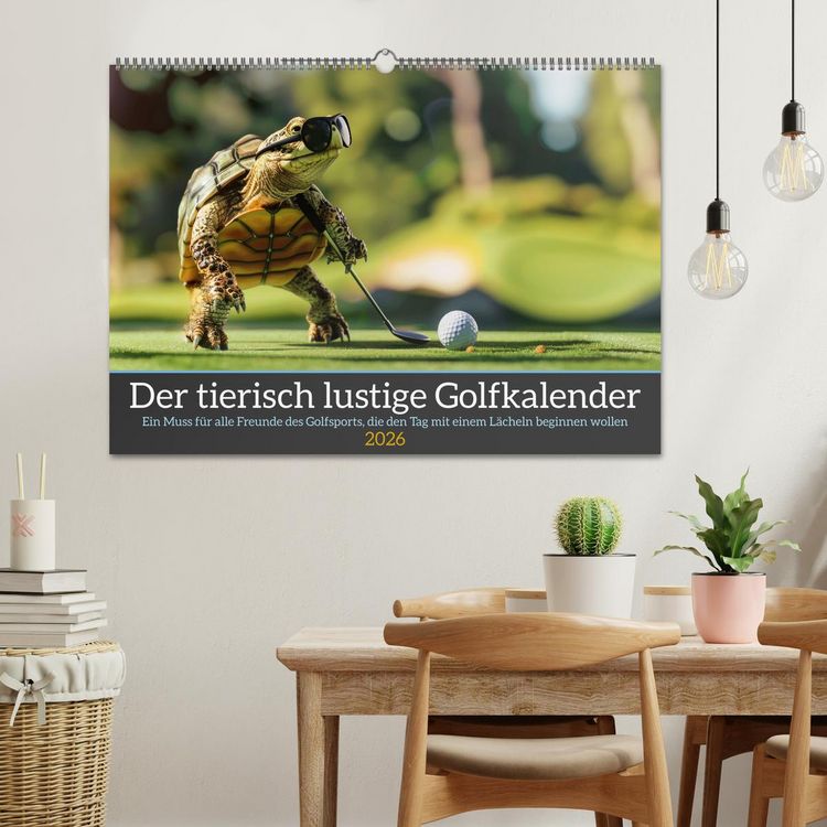 Produktbild: Der tierisch lustige Golfkalender (Wandkalender 2026 DIN A2 quer), CALVENDO Monatskalender