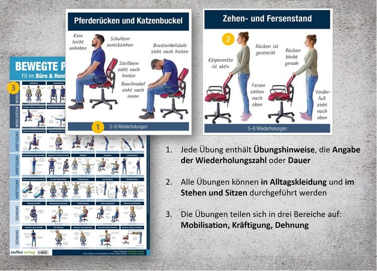 Produktbild: Fitnessposter Bewegte Pausen