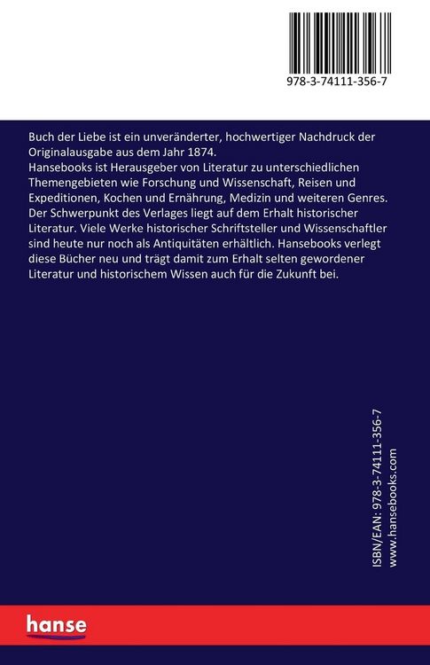 Produktbild: Buch der Liebe
