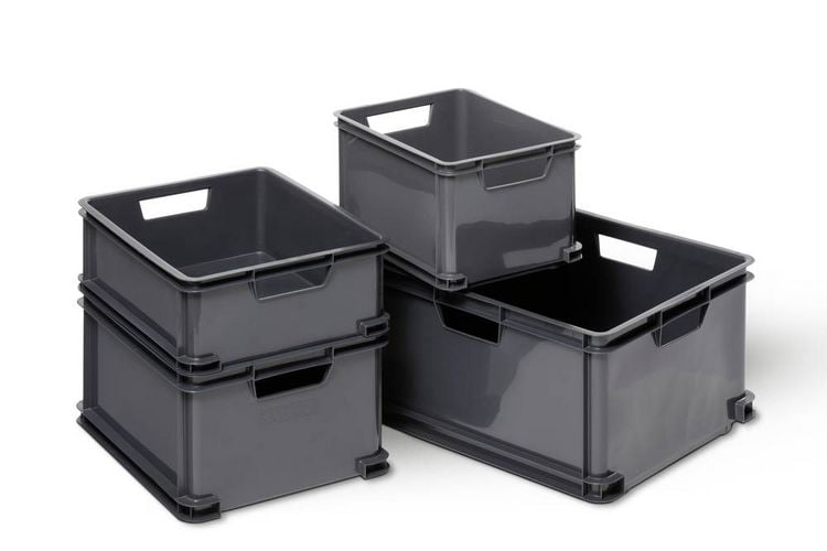 Produktbild: Curver 174214 Aufbewahrungsbox Unibox Classic M stapelbar (B x H x T) 430 x 160 x 350 mm Silber 1 St.