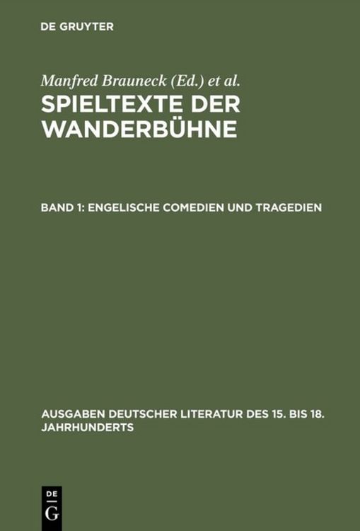 Produktbild: Engelische Comedien und Tragedien