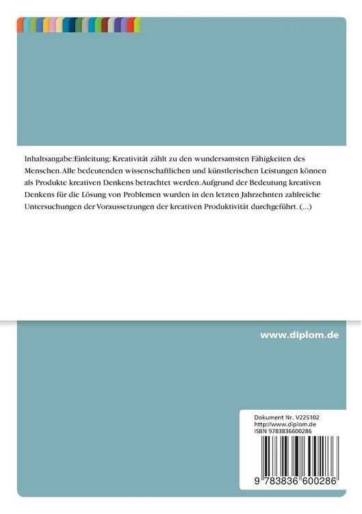 Produktbild: Bedingungsvariablen sch&ouml;pferischen Denkens
