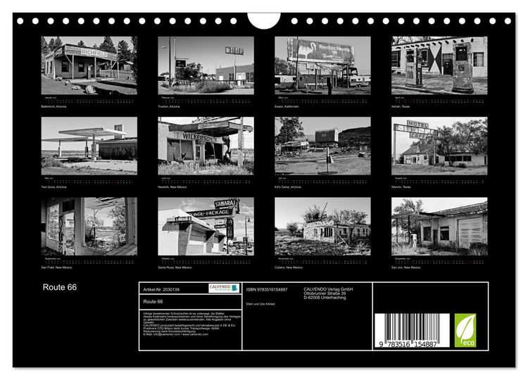 Produktbild: Route 66 (Wandkalender 2026 DIN A4 quer), CALVENDO Monatskalender