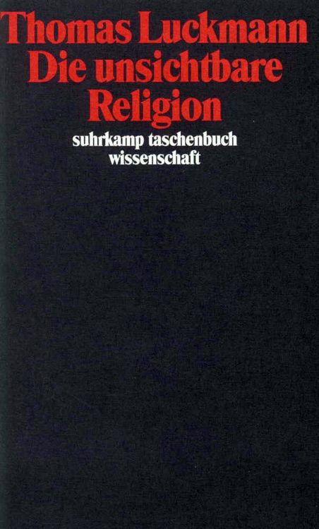 Produktbild: Die unsichtbare Religion