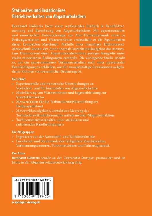 Produktbild: Station&auml;res und instation&auml;res Betriebsverhalten von Abgasturboladern