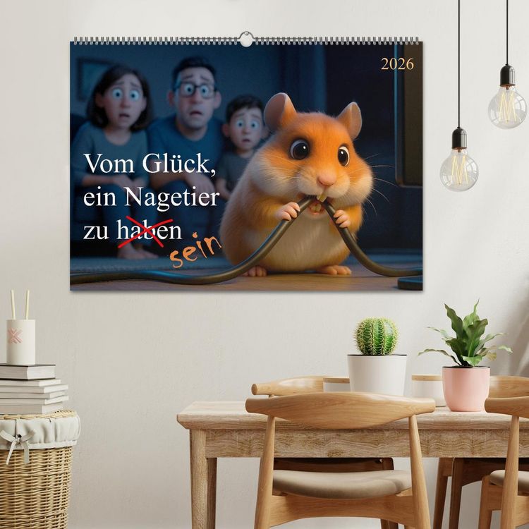 Produktbild: Vom Gl&uuml;ck, ein Nagetier zu sein (Wandkalender 2026 DIN A2 quer), CALVENDO Monatskalender