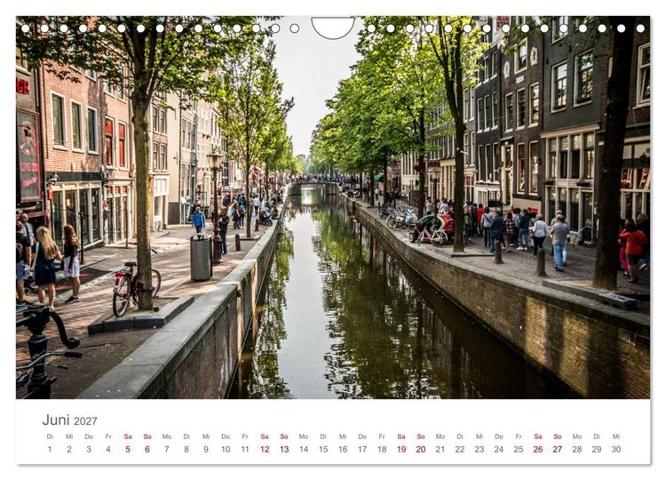 Produktbild: Amsterdam - Wasserstra&szlig;en und Grachten (Wandkalender 2027 DIN A4 quer), CALVENDO Monatskalender