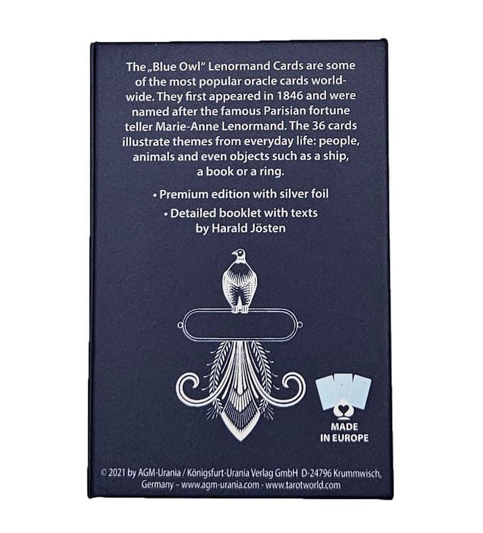 Produktbild: Lenormand Blue Owl (Silver Edition) - Marie-Anne Lenormand (English Lenormand Cards)