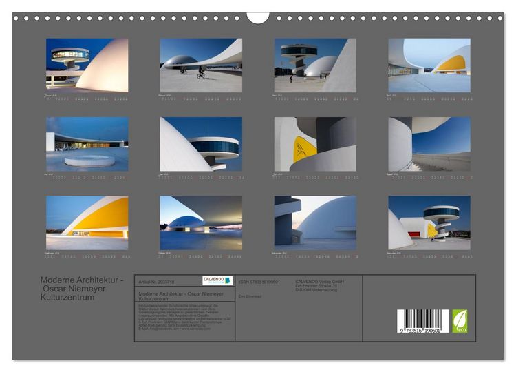 Produktbild: Moderne Architektur - Oscar Niemeyer Kulturzentrum (Wandkalender 2026 DIN A3 quer), CALVENDO Monatskalender