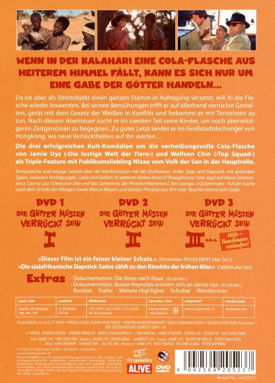 Produktbild: Die G&ouml;tter m&uuml;ssen verr&uuml;ckt sein I-III / Triple Feature (Filmjuwelen) [3 DVDs]