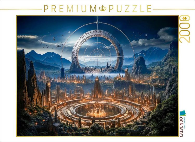 Produktbild: CALVENDO Puzzle St&auml;dte, die auf fernen Planeten gedeihen | 2000 Teile Lege-Gr&ouml;&szlig;e 90x67cm Foto-Puzzle f&uuml;r gl&uuml;ckliche Stunden