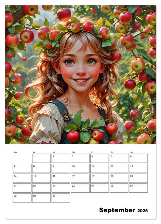 Produktbild: Fruchtiger Elfenzauber (hochwertiger Premium Wandkalender 2026 DIN A2 hoch), Kunstdruck in Hochglanz