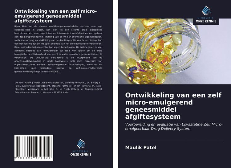 Produktbild: Ontwikkeling van een zelf micro-emulgerend geneesmiddel afgiftesysteem