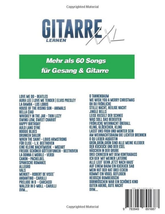 Produktbild: Gitarrenschule und Songbook, Gitarre lernen XXL und Liederbuch