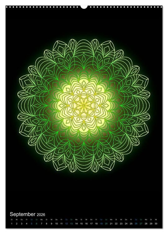 Produktbild: Mandala-Kalender 2026 (hochwertiger Premium Wandkalender 2026 DIN A2 hoch), Kunstdruck in Hochglanz
