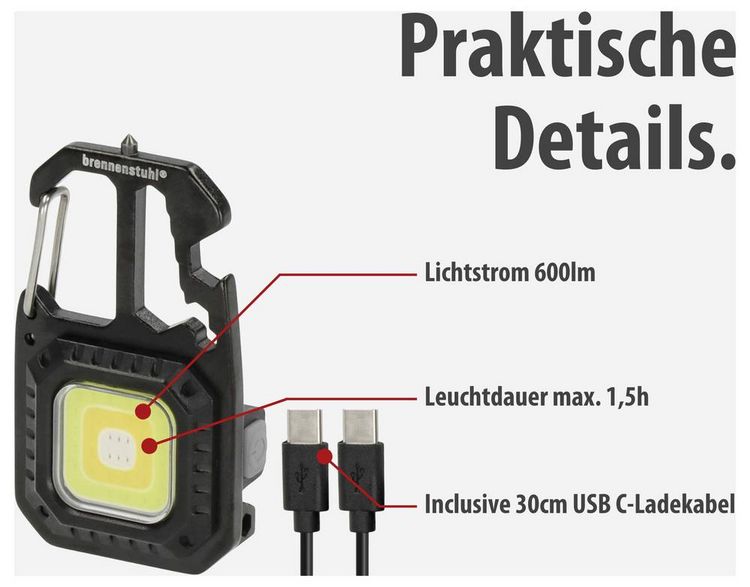 Produktbild: Brennenstuhl MTL 600A LED Taschenlampe akkubetrieben 600lm 1.5h 50g
