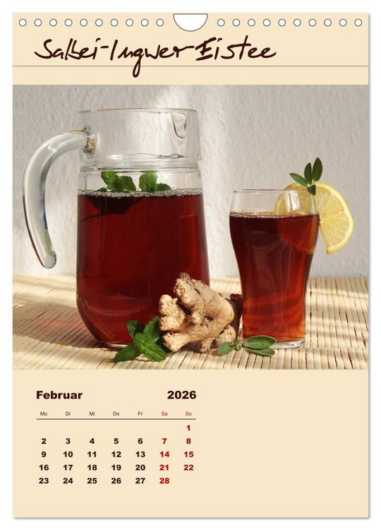 Produktbild: Erfrischender Eistee - Rezeptideen (Wandkalender 2026 DIN A4 hoch), CALVENDO Monatskalender