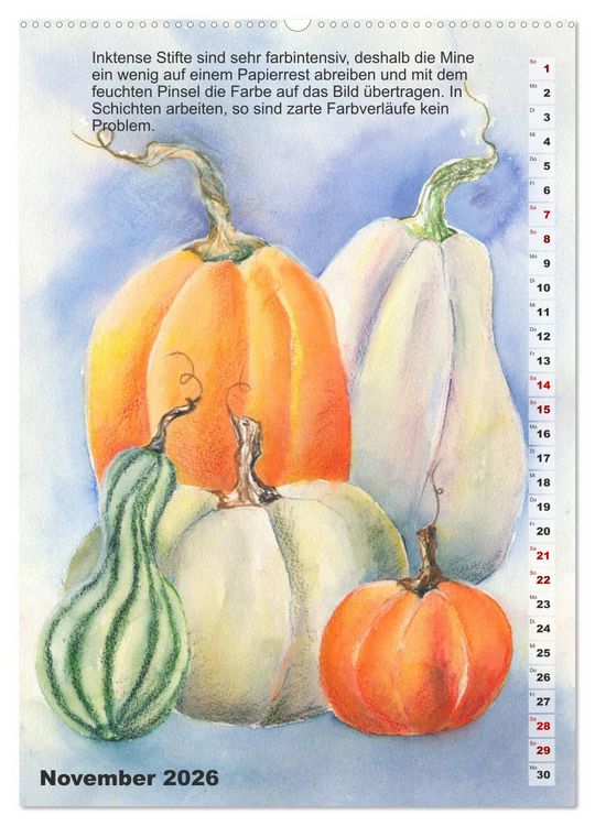 Produktbild: Mal mal mit Stiften (hochwertiger Premium Wandkalender 2026 DIN A2 hoch), Kunstdruck in Hochglanz