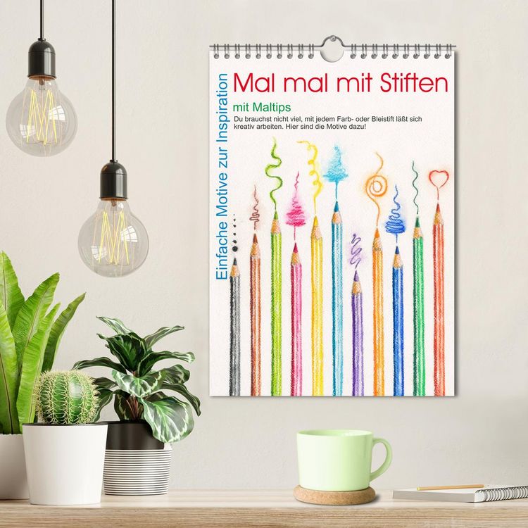 Produktbild: Mal mal mit Stiften (Wandkalender 2026 DIN A4 hoch), CALVENDO Monatskalender