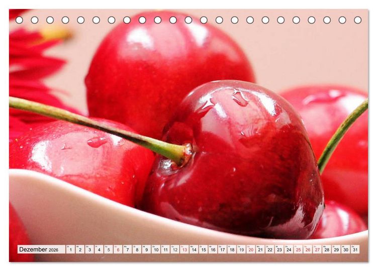 Produktbild: Kirschen. Wer kann da schon widerstehen? (Tischkalender 2026 DIN A5 quer), CALVENDO Monatskalender