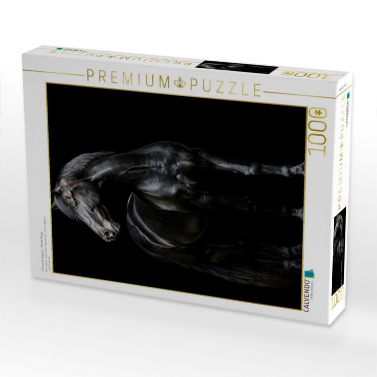 Produktbild: CALVENDO Puzzle Schwarze Eleganz - Pferde Rappe | 1000 Teile Lege-Gr&ouml;&szlig;e 64x48cm Foto-Puzzle f&uuml;r gl&uuml;ckliche Stunden