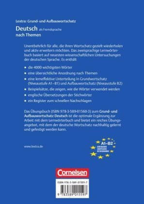 Produktbild: Lextra - Deutsch als Fremdsprache - Grund- und Aufbauwortschatz nach Themen - A1-B2