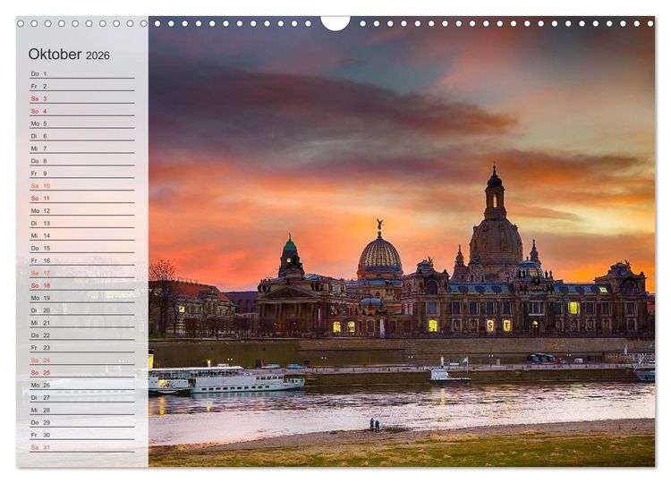 Produktbild: Wundersch&ouml;nes Dresden (Wandkalender 2026 DIN A3 quer), CALVENDO Monatskalender