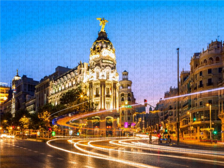 Produktbild: CALVENDO Puzzle Madrid bei Nacht 1000 Teile Lege-Gr&ouml;&szlig;e 640 x 480 cm Foto-Puzzle Bild von Matteo Colombo