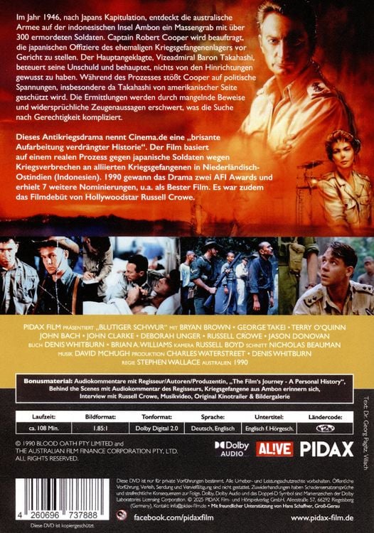 Produktbild: Blutiger Schwur (Blood Oath) / Bewegendes und preisgekr&ouml;ntes Antikriegsdrama nach einer wahren Begebenheit mit Starbesetzung (Pidax Historien-Klassiker)