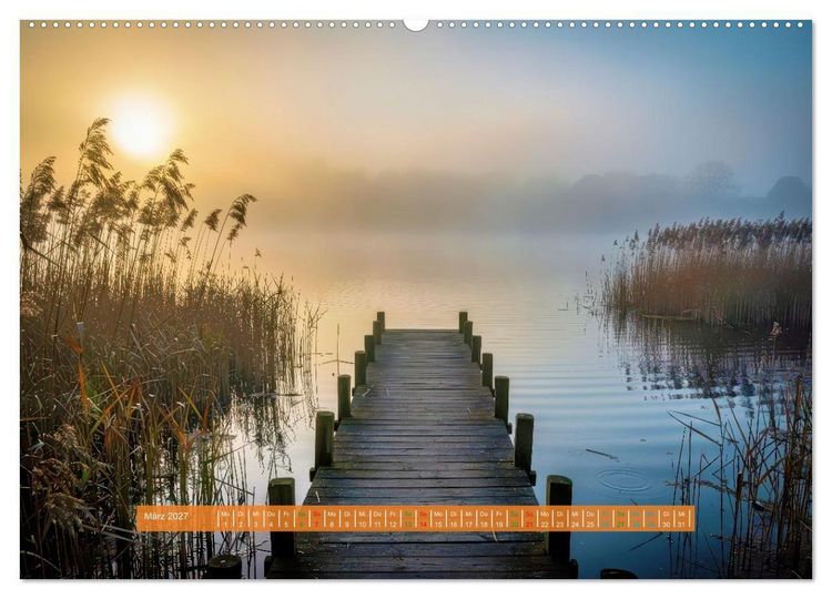 Produktbild: Malerische Seenlandschaft (hochwertiger Premium Wandkalender 2027 DIN A2 quer), Kunstdruck in Hochglanz