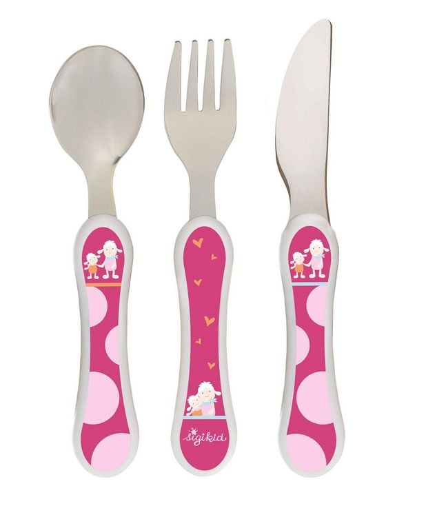 Produktbild: sigikid 25421 - Besteck-Set Schaf Schnuggi Classic, 3-teilig, Kinderbesteck