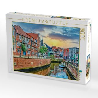 Produktbild: CALVENDO Puzzle Stade, Alter Hansehafen mit dem Tretkran | 1000 Teile Lege-Gr&ouml;&szlig;e 64x48cm Foto-Puzzle f&uuml;r gl&uuml;ckliche Stunden
