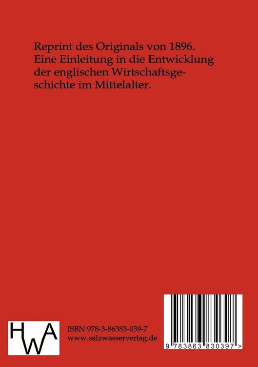 Produktbild: Englische Wirtschaftsgeschichte