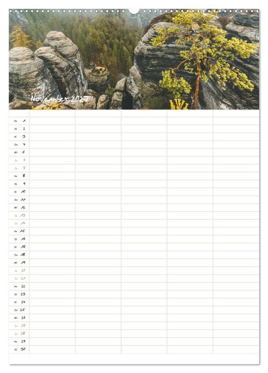 Produktbild: Familienkalender - Das Elbsandsteingebirge (Wandkalender 2027 DIN A2 hoch), CALVENDO Monatskalender
