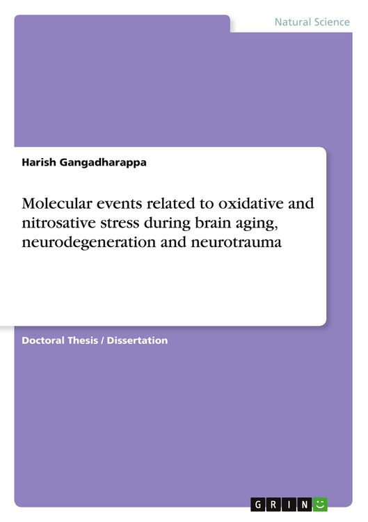 Produktbild: Molecular events related to oxidative and nitrosative stress during brain aging, neurodegeneration and neurotrauma