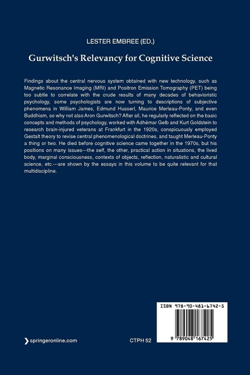 Produktbild: Gurwitsch's Relevancy for Cognitive Science