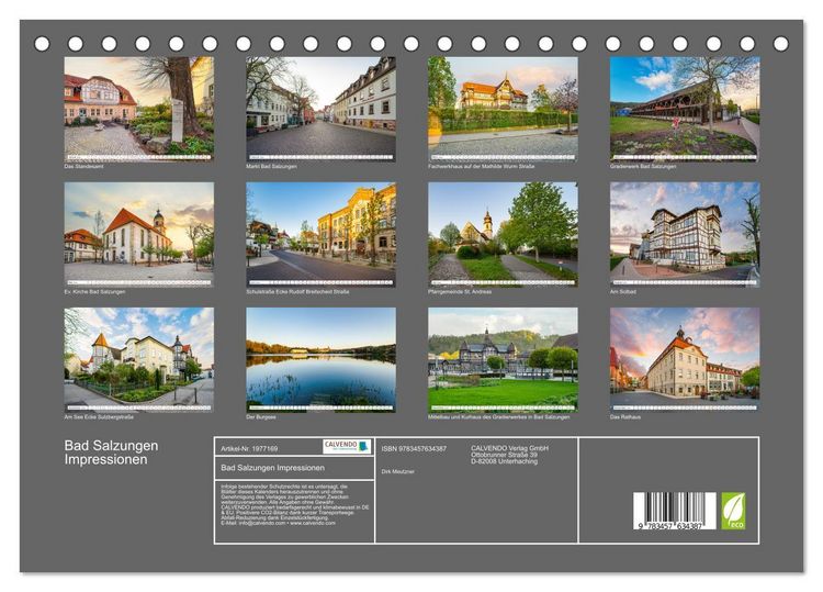 Produktbild: Bad Salzungen Impressionen (Tischkalender 2026 DIN A5 quer), CALVENDO Monatskalender