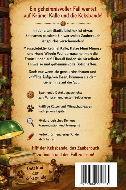 Produktbild: Kr&uuml;mel Kalle - Die Keksbande ermittelt: Das verschwundene Zauberbuch