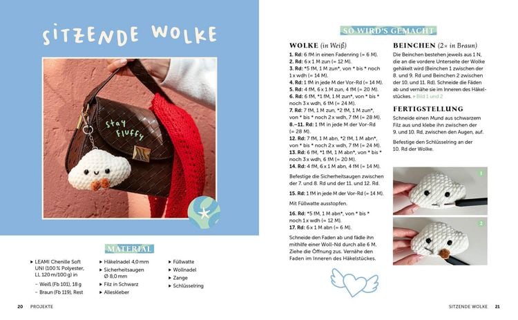 Produktbild: Make it yours! Supers&uuml;&szlig;e Bag Charms h&auml;keln mit @therapyonmyhook