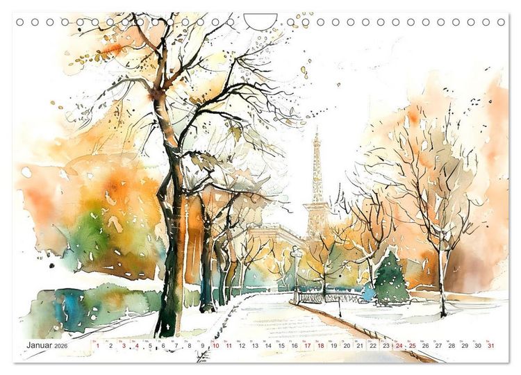 Produktbild: Berlin Impressionen - Kunstvolle Stadtansichten der Seele Berlins (Wandkalender 2026 DIN A4 quer), CALVENDO Monatskalender