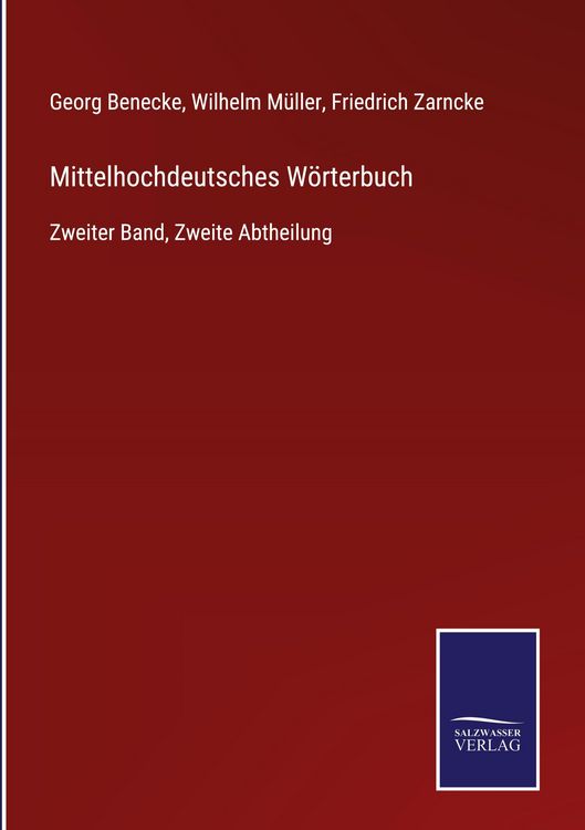 Produktbild: Mittelhochdeutsches W&ouml;rterbuch