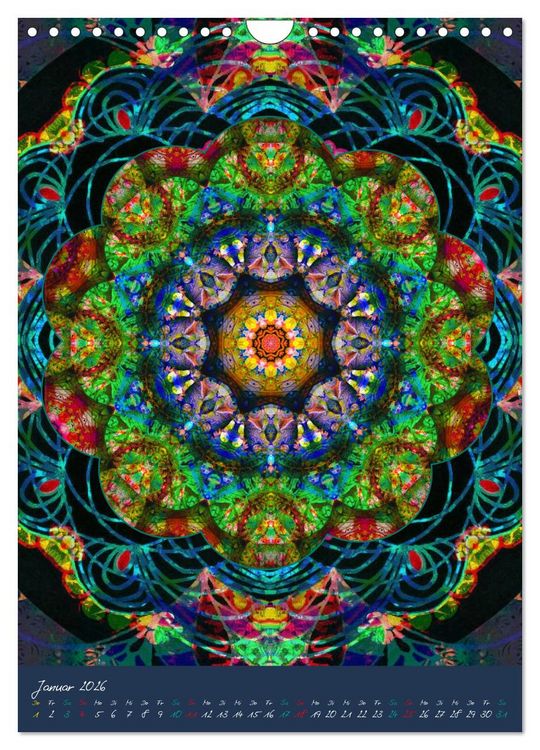 Produktbild: BLUMEN MANDALAS (Wandkalender 2026 DIN A4 hoch), CALVENDO Monatskalender