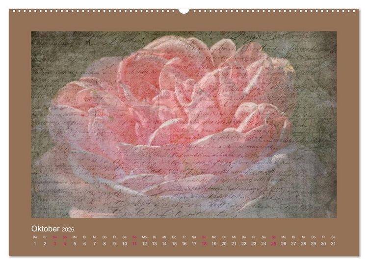 Produktbild: Romantische Rosen (Wandkalender 2026 DIN A2 quer), CALVENDO Monatskalender